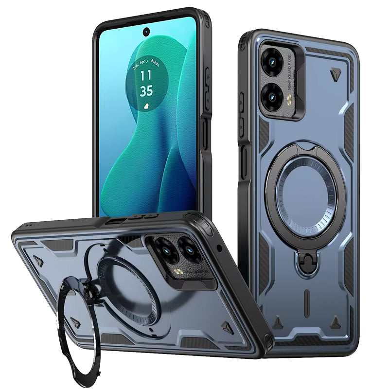 Reiko 360¡ã Rotating Magnetic Versatile Stand Navy Compatible with SAMSUNG A07 , PC73-SAMA07-4GNV